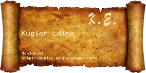Kugler Edina névjegykártya